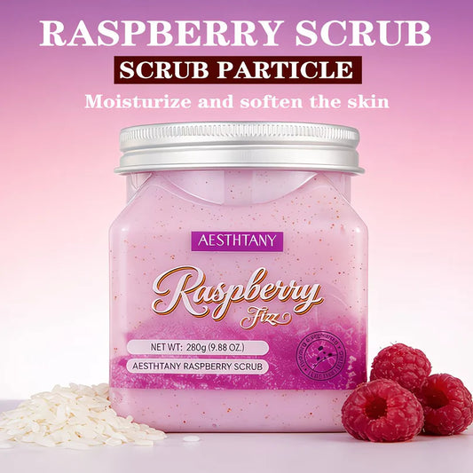 Aesthtany Raspberry Body Scrub – Physical Exfoliation, Softening & Refreshing Fragrance | Full-Body Exfoliator