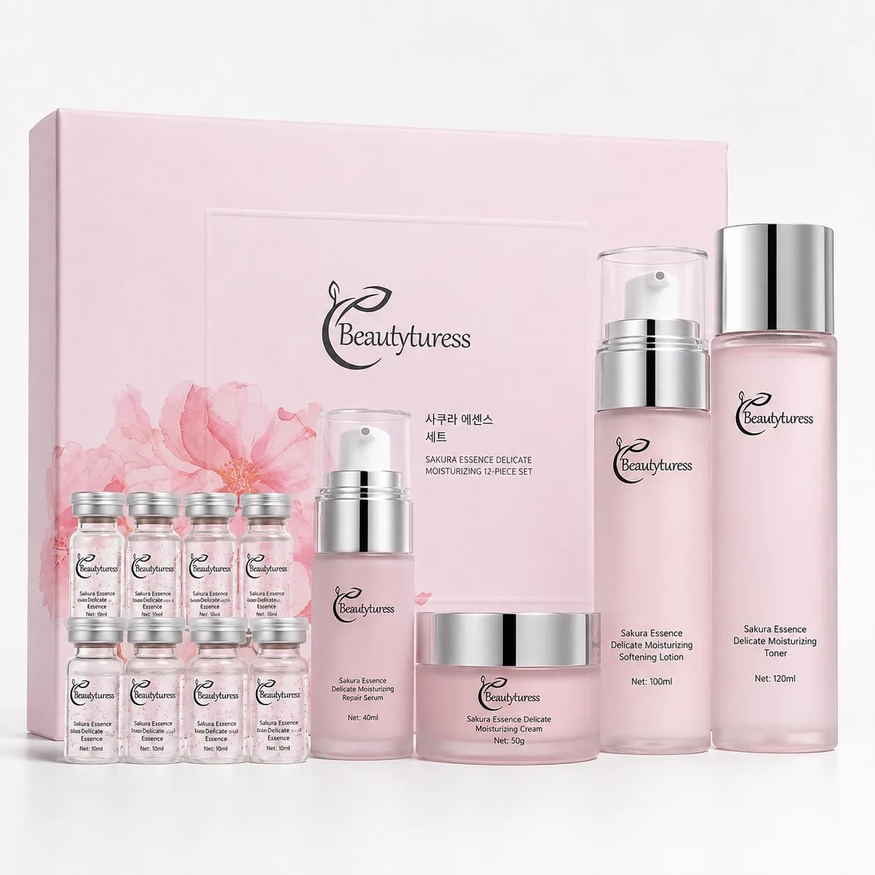 Beautyturess Sakura Essence Clarifying Acne Skincare Set (12pcs)