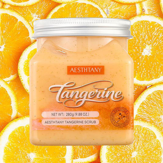 Aesthtany Tangerine Body Scrub – Physical Exfoliation, Softening & Refreshing Fragrance | Full-Body Exfoliator