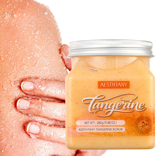 Aesthtany Tangerine Body Scrub – Physical Exfoliation, Softening & Refreshing Fragrance | Full-Body Exfoliator