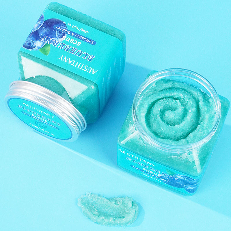 Aesthtany Blueberry Body Scrub – Physical Exfoliation, Softening & Refreshing Fragrance | Full-Body Exfoliator