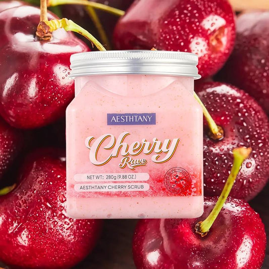 Aesthtany Cherry Body Scrub – Physical Exfoliation, Softening & Refreshing Fragrance | Full-Body Exfoliator