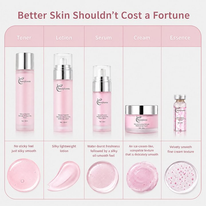 Beautyturess Sakura Essence Clarifying Acne Skincare Set (12pcs)